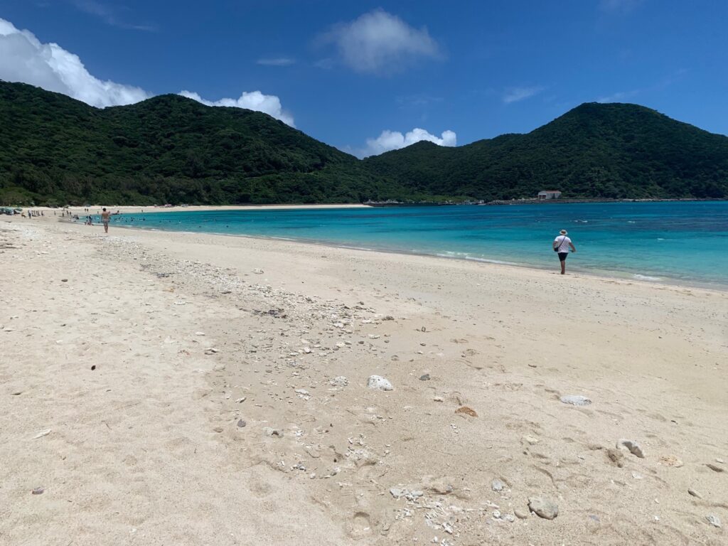 遊泳制限区域側のビーチ