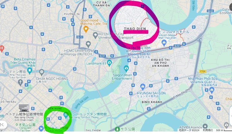 タオディエン地区の位置関係